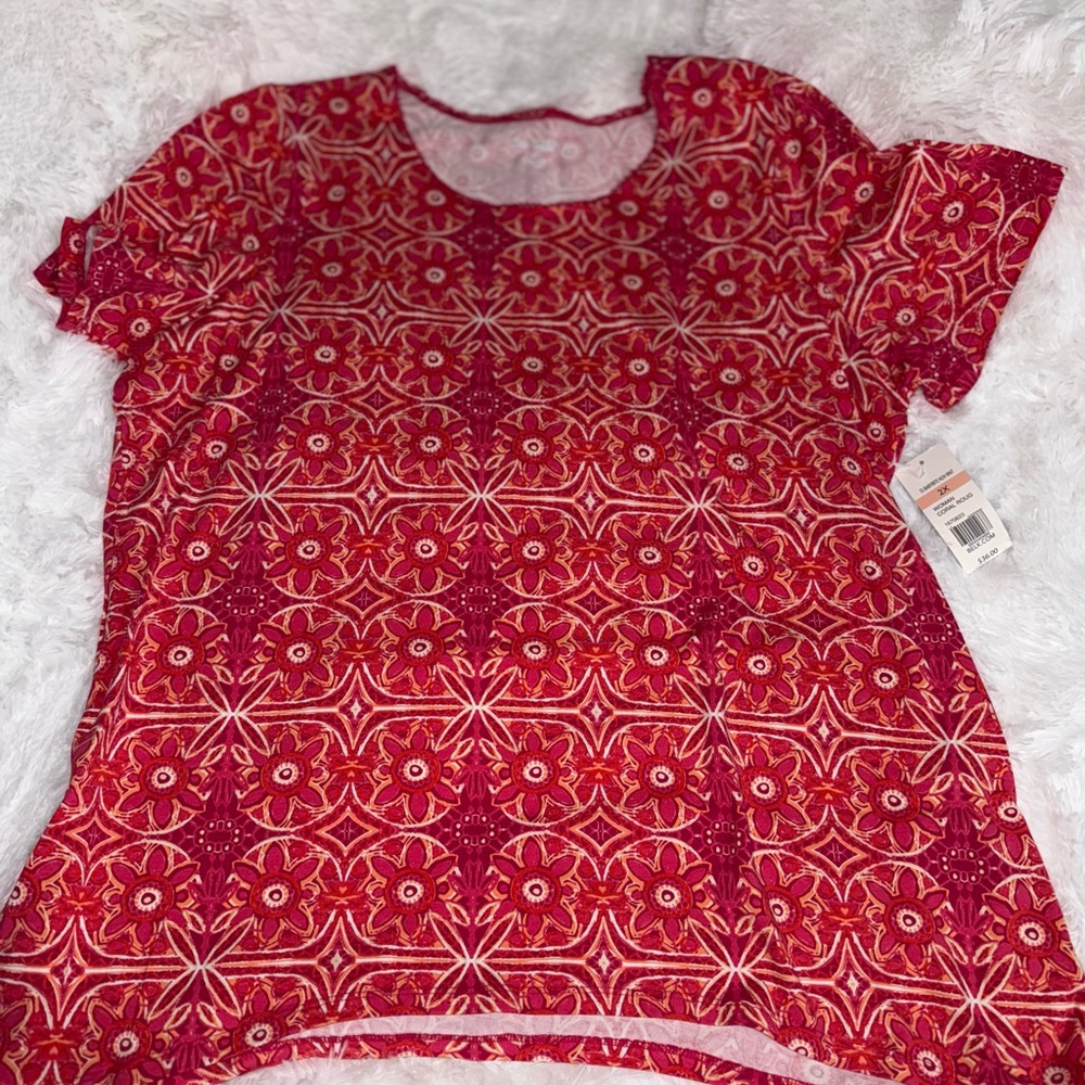 Floral Red Women's Top